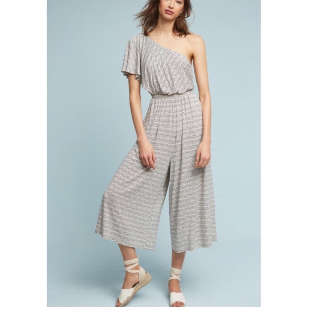 Anthropologie Maeve Sz S One Shoulder Jamie Jumpsuit